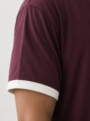PRINTED ICON'S Ringer Tee "BURGUNDY" - Image 6