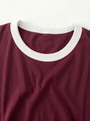 PRINTED ICON'S Ringer Tee "BURGUNDY" - Image 8