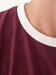 PRINTED ICON'S Ringer Tee "BURGUNDY" - Image 7