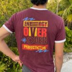 PRINTED ICON'S Ringer Tee "BURGUNDY"
