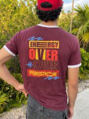 PRINTED ICON'S Ringer Tee "BURGUNDY"