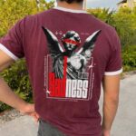 PRINTED ICON'S Ringer Tee "BURGUNDY"