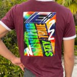 PRINTED ICON'S Ringer Tee "BURGUNDY"