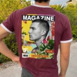 PRINTED ICON'S Ringer Tee "BURGUNDY"