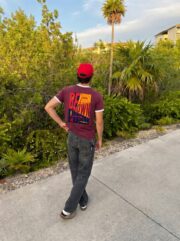 PRINTED ICON'S Ringer Tee "BURGUNDY" - Image 6