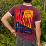 PRINTED ICON'S Ringer Tee "BURGUNDY"