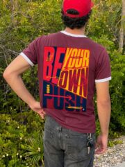 PRINTED ICON'S Ringer Tee "BURGUNDY"